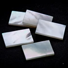 Beads Mother Of Pearl Natural White Shell Rectangle Craving Cabochon 25 Mm Loose Piece