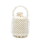 Clutch Bucket Pearl Party Bag Pearl Clutch Bag Pearl Bag Handle