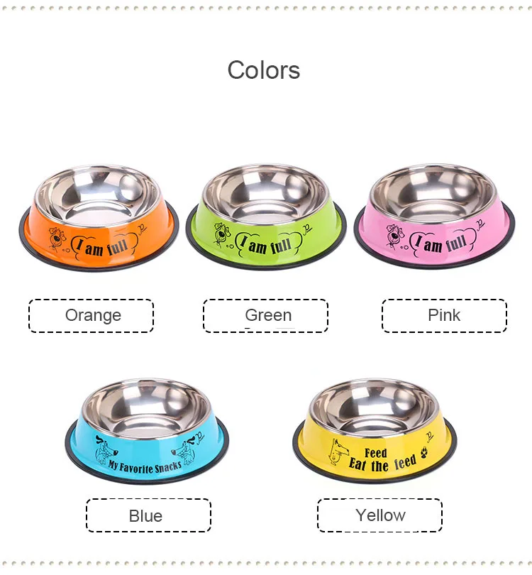 Stainless Steel Durable Custom Printing Dog Bowl Large Size Pet Bowl for Big Dog Food Grade 30cm Cheap Dog Bowl factory