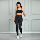 Sweatsuits Leopard Print Yoga Clothing 2 Piece Women's Yoga Set Plus Size Leggings Sexy Yoga Wear
