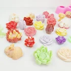 Rose Shape Soap Non-stick DIY Easy Release Rose Shape 3D Silicone Soap Mould Candle Wax Molds