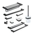 Bathroom Accessories Set Wall Mount 10-piece Towel Bar Rack Set Washroom Hardware