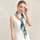 Scarf Economical Screen Printing 100%silk Short Spring Custom Logo Silk Satin Scarf Square From China