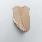 Women Vest Custom Women Summer Vest Sleeveless Cardigan Knit Kropped Vest Pink Women Vest Women Cotton