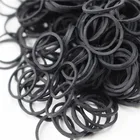 Band Black Mini High Elasticity One-time Tie Hair Rubber Band Factory Direct Sale Natural Rubber Ring