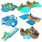 Deluxe Inflatable Water Slide Park Inflatable Floating Water Park