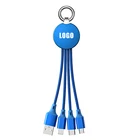 Multi Pin Keychain Designn Fast Charger Wire 3 In 1 Usb Charging Cable For Iphone