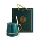 Mug Set Gift Creative Elegant Couple Ceramic Mug Set Custom Logo Practical Gift Coffee Cup Set Gift Box With Lid