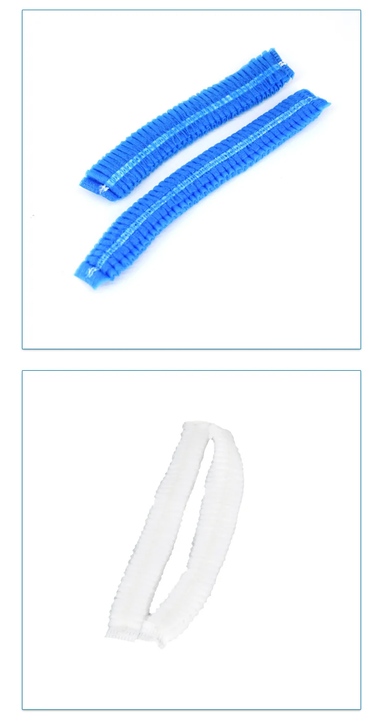 Latex Free Disposable Hair Net with PP Nonwoven Material to Prevent Hair Fall for Food Industry and Cleanroom