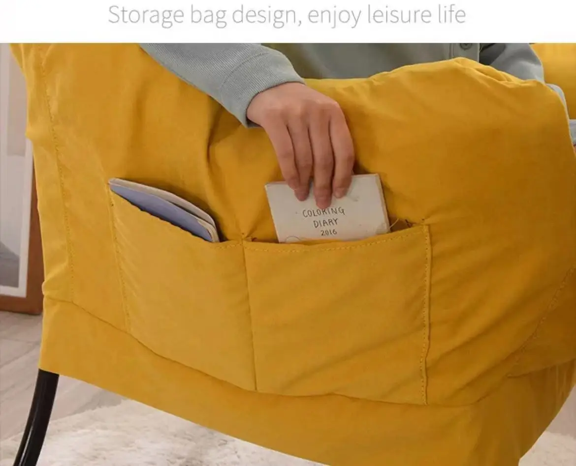 Comfy Lounge Arm Chair and Footrest Stool Set Single Fabric Sofa Armchair Upholstered Velvet Barrel Accent Chair with Ottoman supplier