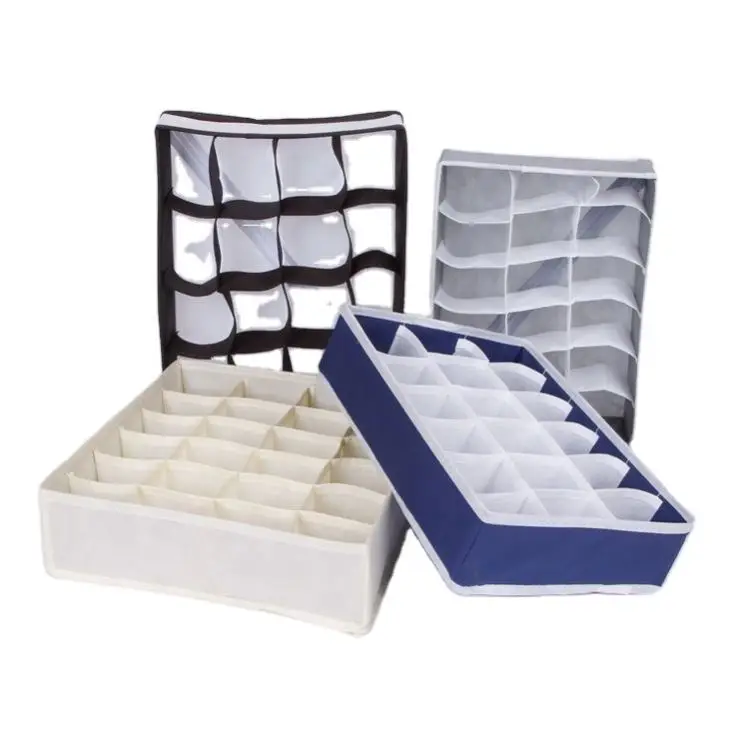 Drawer Organiser Collapsible Closet Dividers Foldable Storage Box for bras, underwear, socks, neck ties, scarves