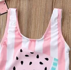 Shiny Fruit Printed 1 Piece Baby Little Girls Swimsuit