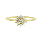 Zircon Gem Zircon ROXI 925 Sterling Silver Special Sunflower Zircon Big Gem Cz Zircon Diamond Rings