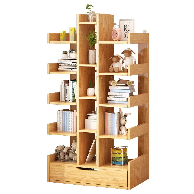 Creative Multi-Layer Design Tree Shaped Bookshelves with Small Footprint and Large Capacity