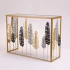 Table Leaf Golden Table Golden Iron Long Table Console Color Fallen Leaf Table Corner