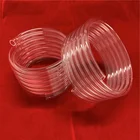 High temperature transparent helical quartz spiral tube