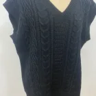Korean Vest 2021 New Wholesale Winter Fall Korean Blue V Shape Vest Sweater