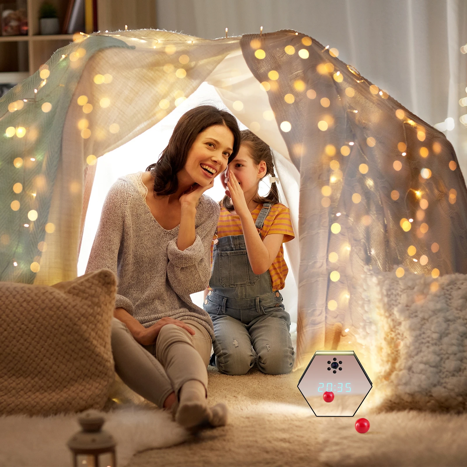 Z17 Clock 2MP IWFCAM APP WIFI security ip camera Wireless Battery Powered WIFI Camera Mini WIFI Diamond Clock Camera