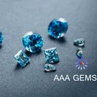 Wholesale Princess Shape Moissanite GRA Certificate C C DE Color VVS Blue Moissanite