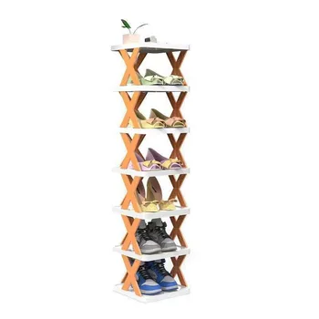 Multi-Layer Plastic Shoe Rack for Home Doorway and Dormitory Small Narrow Space Solution Starter Shoe Cabinet