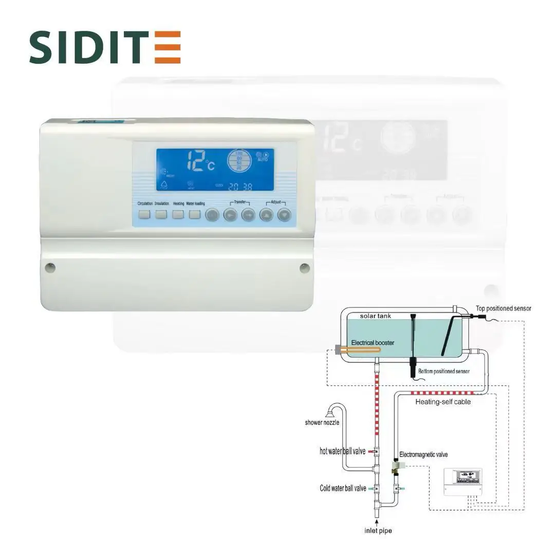 SR500 Digital Display Solar Controller for Unpressurized Systems Auto/Manual Water Loading Timing Heating 18 Protection factory