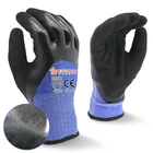 Anti Warm Anti Cut Nitrile Coated Sandy Finish Anti Slip Winter Warm Work Gloves