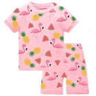 2020 Children Clothing Sets Fashion Summer New Cat Short Sleeve Suit For Girl Casual Cotton OEM Style