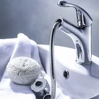 Single Lever Hole Bathroom Sink Water Tap Torneira Robinet Wash Pull Out Basin Mixer Faucet Black