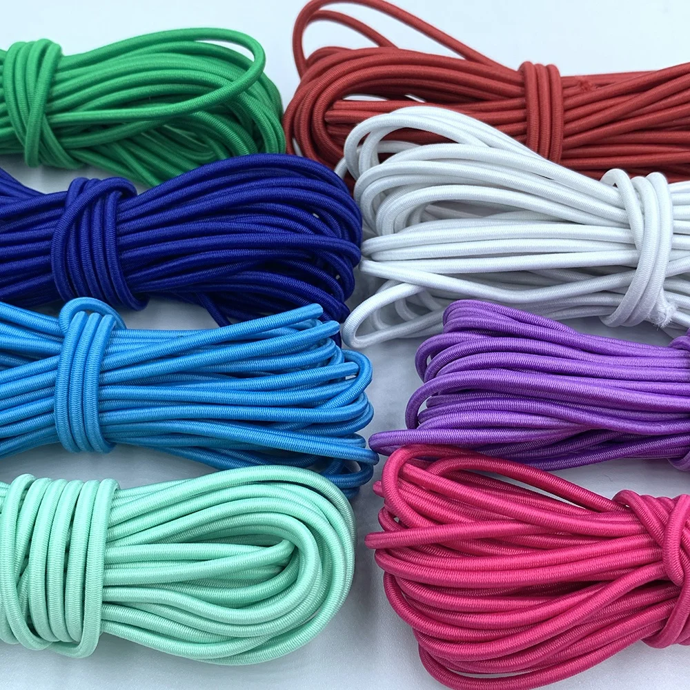 32 Yards 2mm Elastic Band Cord Bracelet String Rubber Rope 5 Colors 6.6ft/pcs for Bracelet,Beading,Jewelry Making by CCINEE