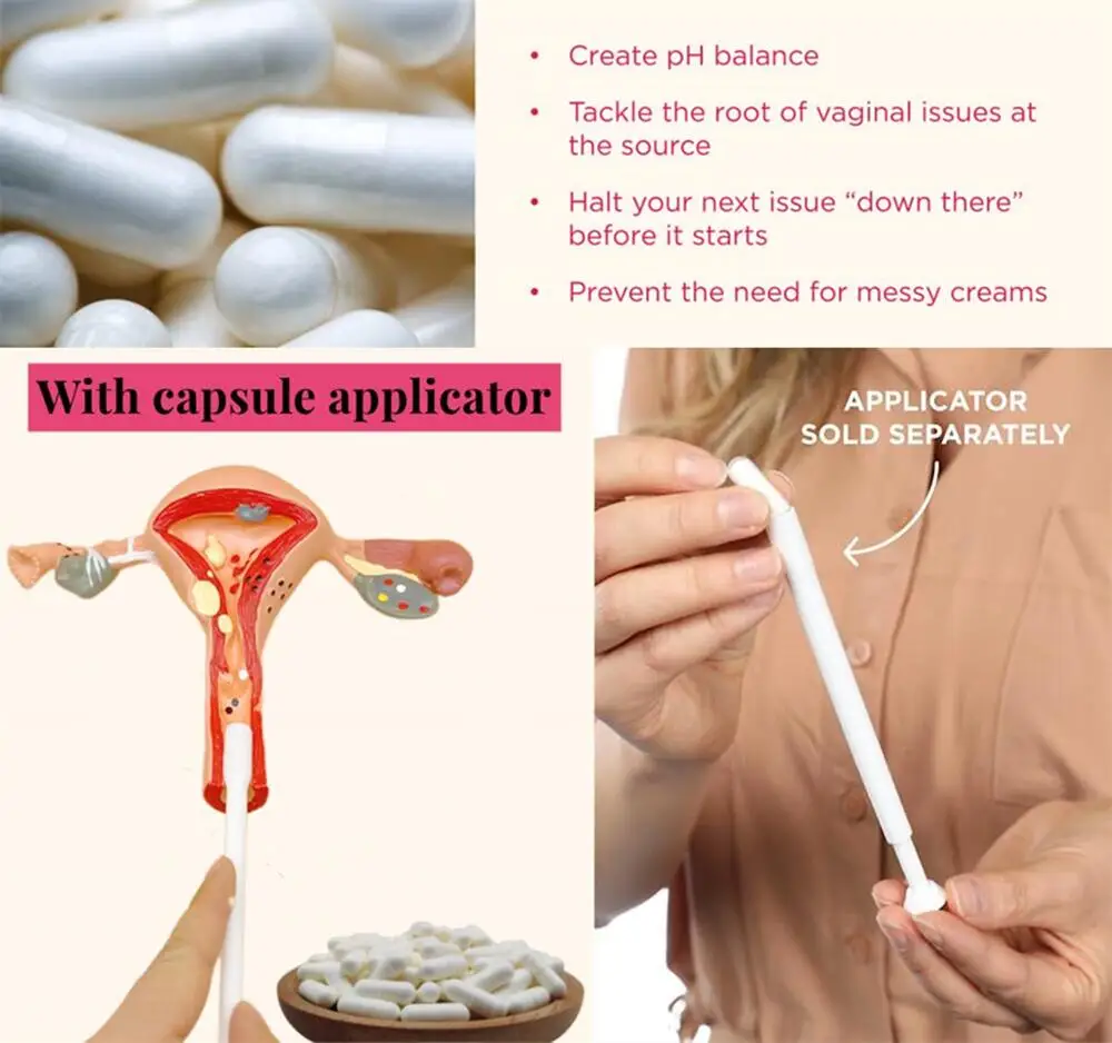 Boric Acid Capsules Vaginal Suppositories Vagina Cleaning Pills Yoni