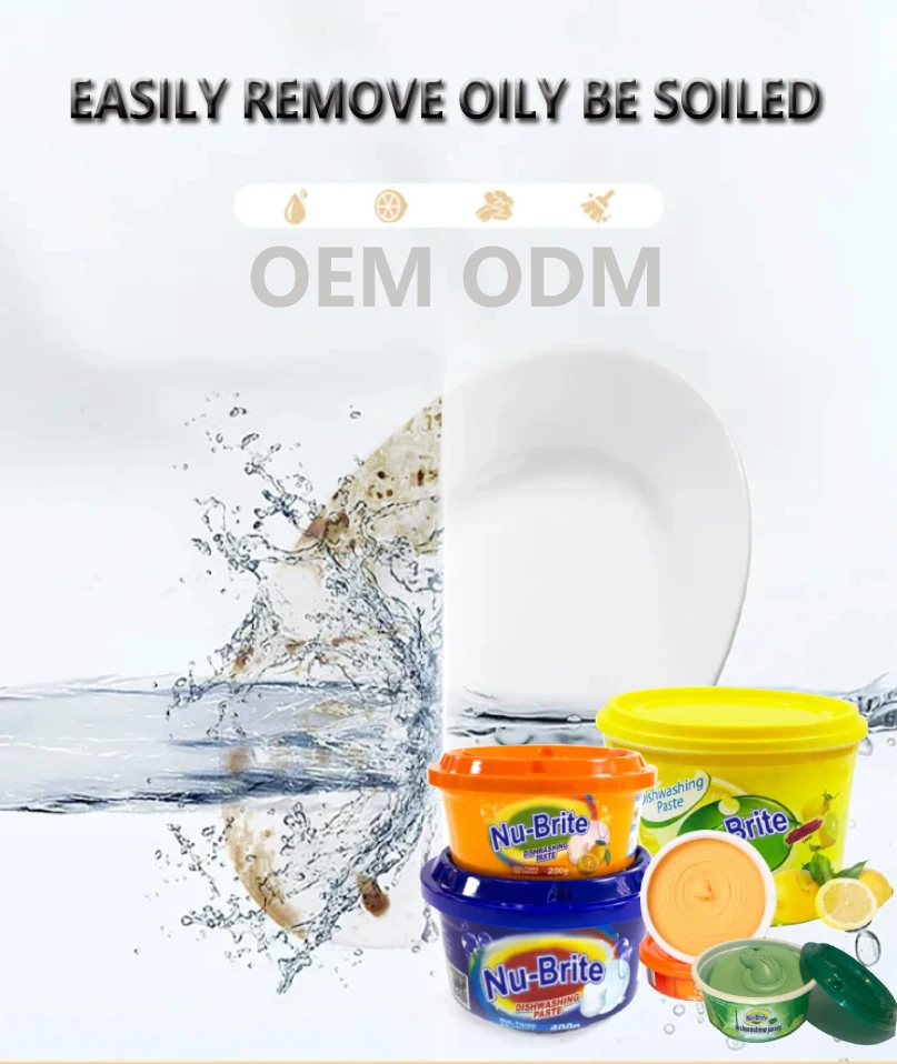 OEM Logo Solid Lemon Perfume Dishwashing Detergent Paste Good Quality Strong Kitchen Cleaner Made China Disposable Factory supplier