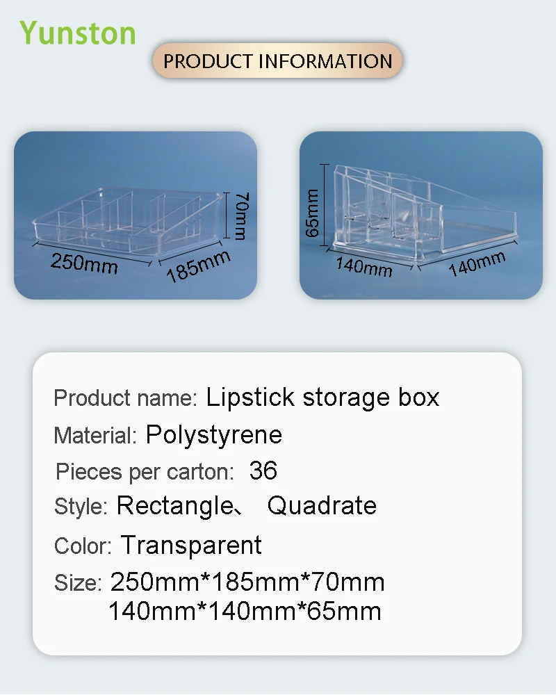product plastic clear desktop cosmetics storage organizer jewelry nail polish lipstick display box-7