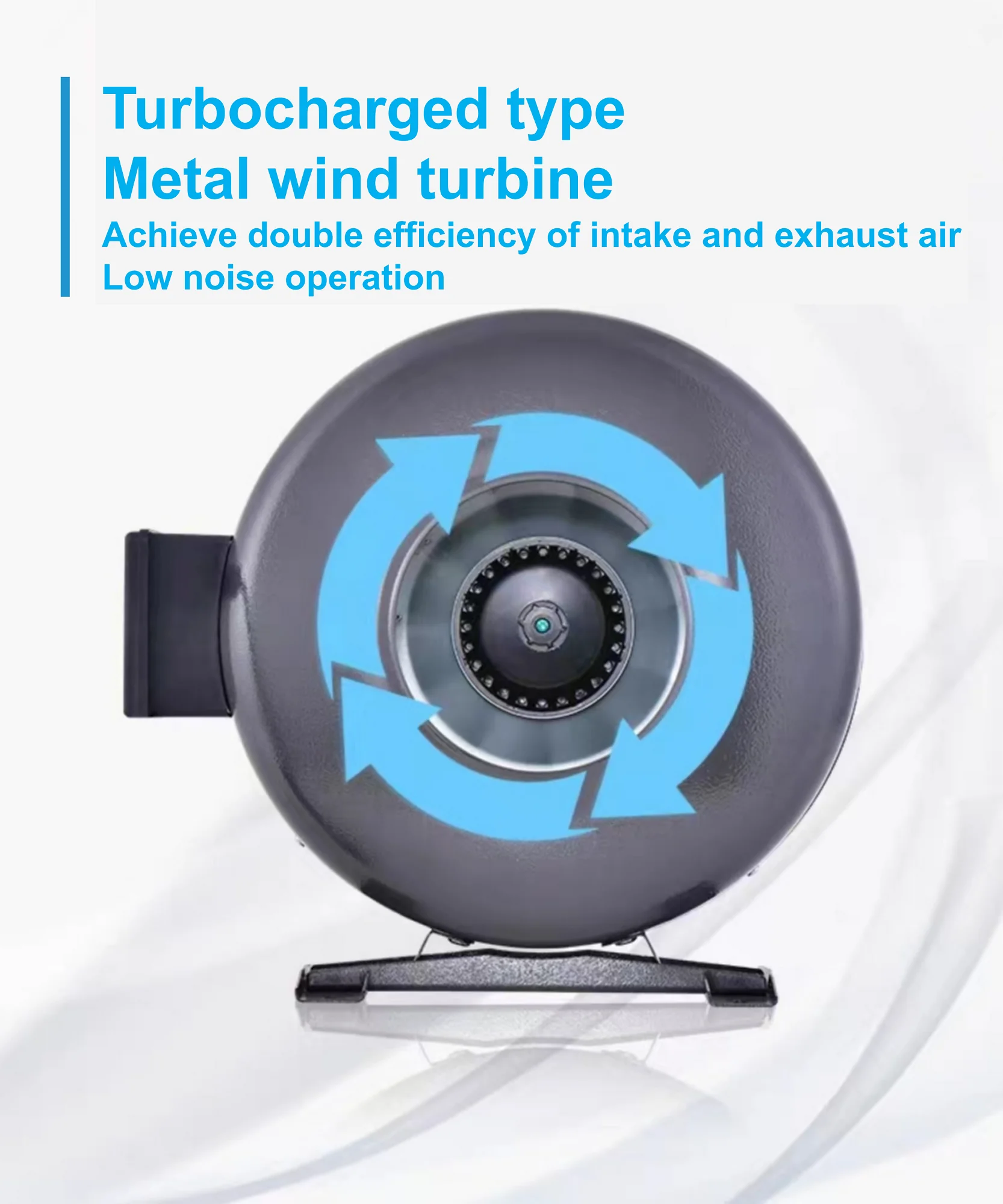 Fulude Circular Pipe Fan, Roof, 220 V, Stainless Steel - detail 10