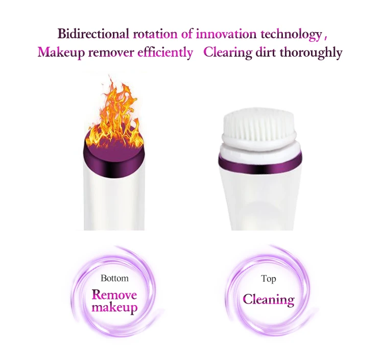 Private Label Silicone Face Massager Pore cleanser skin beauty Cleansing Electric Ultrasonic Facial Brush