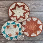 Home New Design Wholesale Home Decor Wall Basket Hand Woven Seagrass Wall Hanging