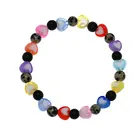 Rainbow Beaded Rainbow Polymer Beaded And Stone Bracelet Party Gift Favor For Girls