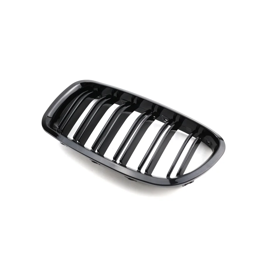 product tiypeor car led lighting front grille 2 slat front grille carbon look glossy black mesh grille for bmw 5 series f10 2010 2017-6