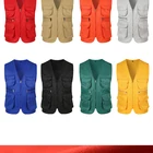 Vests Vest Men Wholesale Custom Vests Logo Print Cheap Sleeveless Work Journalist Vest Waistcoat For Men
