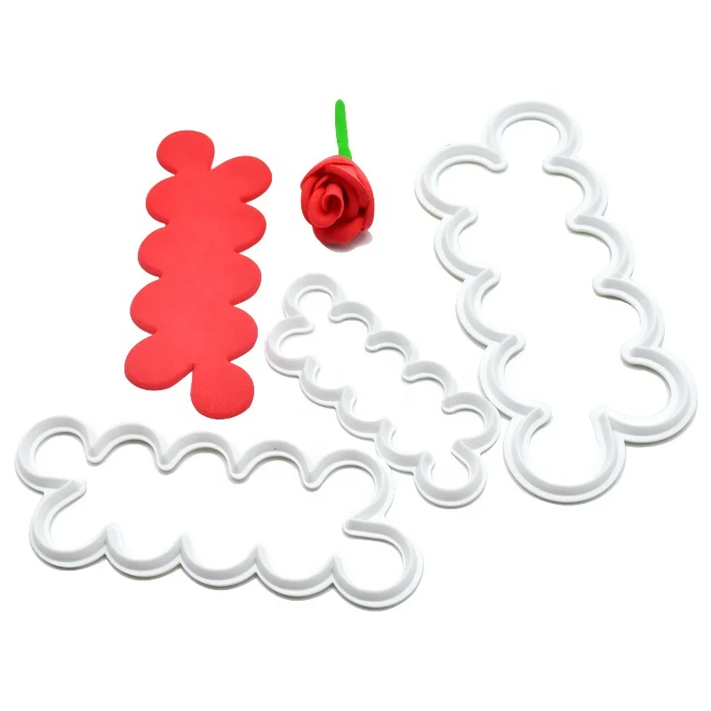 3D Christmas Cookie Cutter plastic Cut Candy Biscuit Mold Cooking Tools DIY flower cutter Christmas Decorations