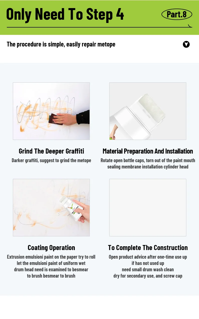 Small Rolling Paint Wall  Mending Agent