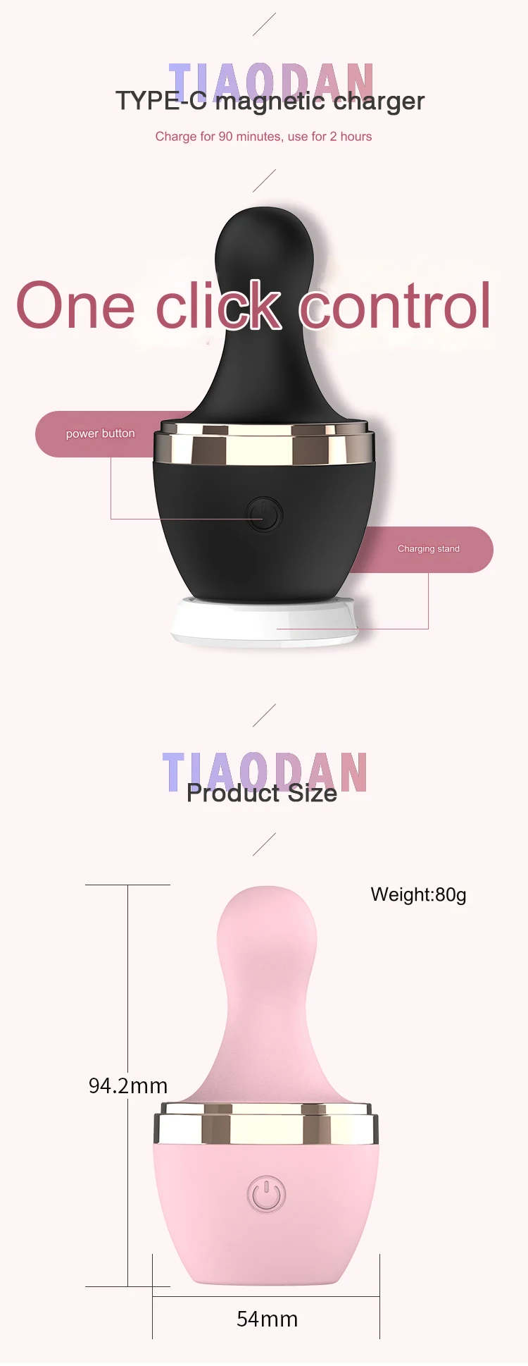 Huevo vibrante de 10 modos de lengua adulta que lame vibrador juguete sexual para mujeres Peñón de punto G Estimulador del clítoris Masajeador Dispositivo de masturbación femenina Carga magnética - details 4