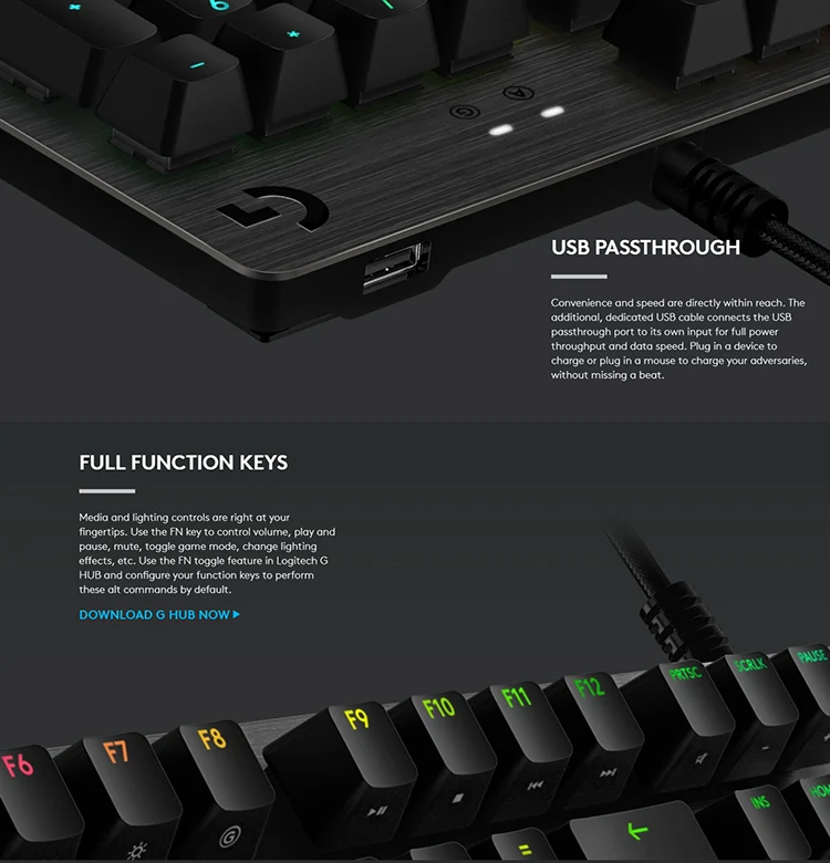 New Original Logitech G512 Wired Mechanical Gaming Keyboard Full RGB ...
