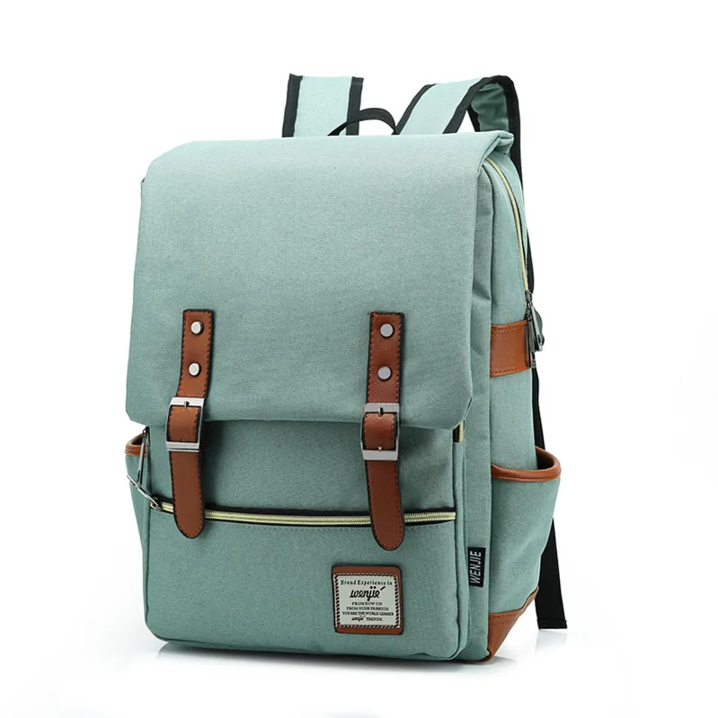 Men Women Retro Canvas Travel Sport Bag Rucksack School Bookbag Laptop Backpack 