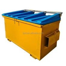 4 Yard Front Load Plastic Hook Lift Bin Stackable Skip Bins for Manufacturing Plant and Farm New Condition
