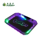 Tray Cm Fogrooo New Design Cool Colorful Tray Plastic 27 CM Voice Sensitive Blank Custom Logo LED Glow Smoking Tray