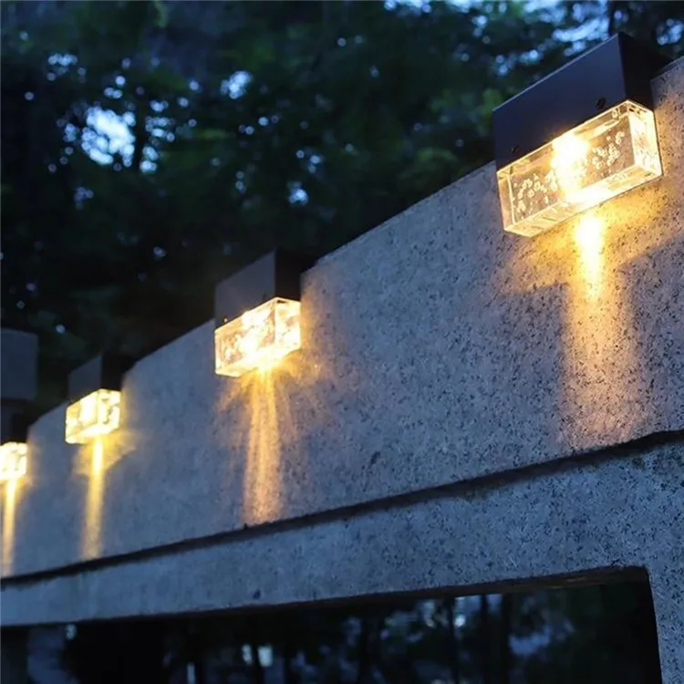 Waterproof fence landscape deck balcony step yard stair outdoor led garden decoration solar light