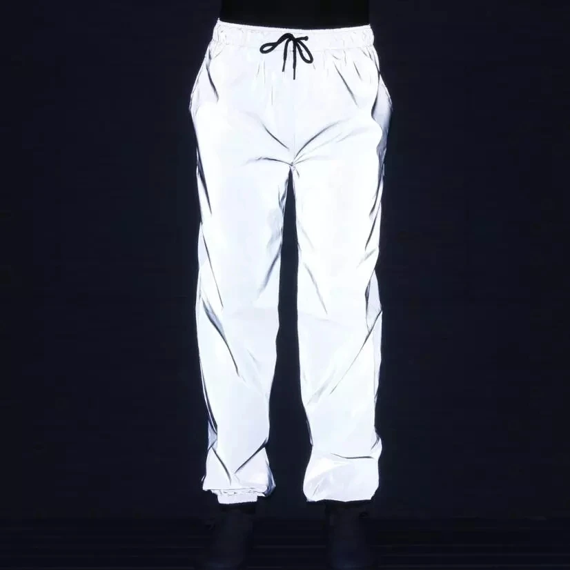 gray reflective joggers