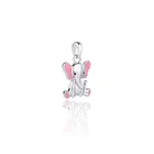 925 Sterling Silver Cute Fashion Pendant Epoxy Resin 925 Sterling Silver Ornament Cartoon Elephant Pendant