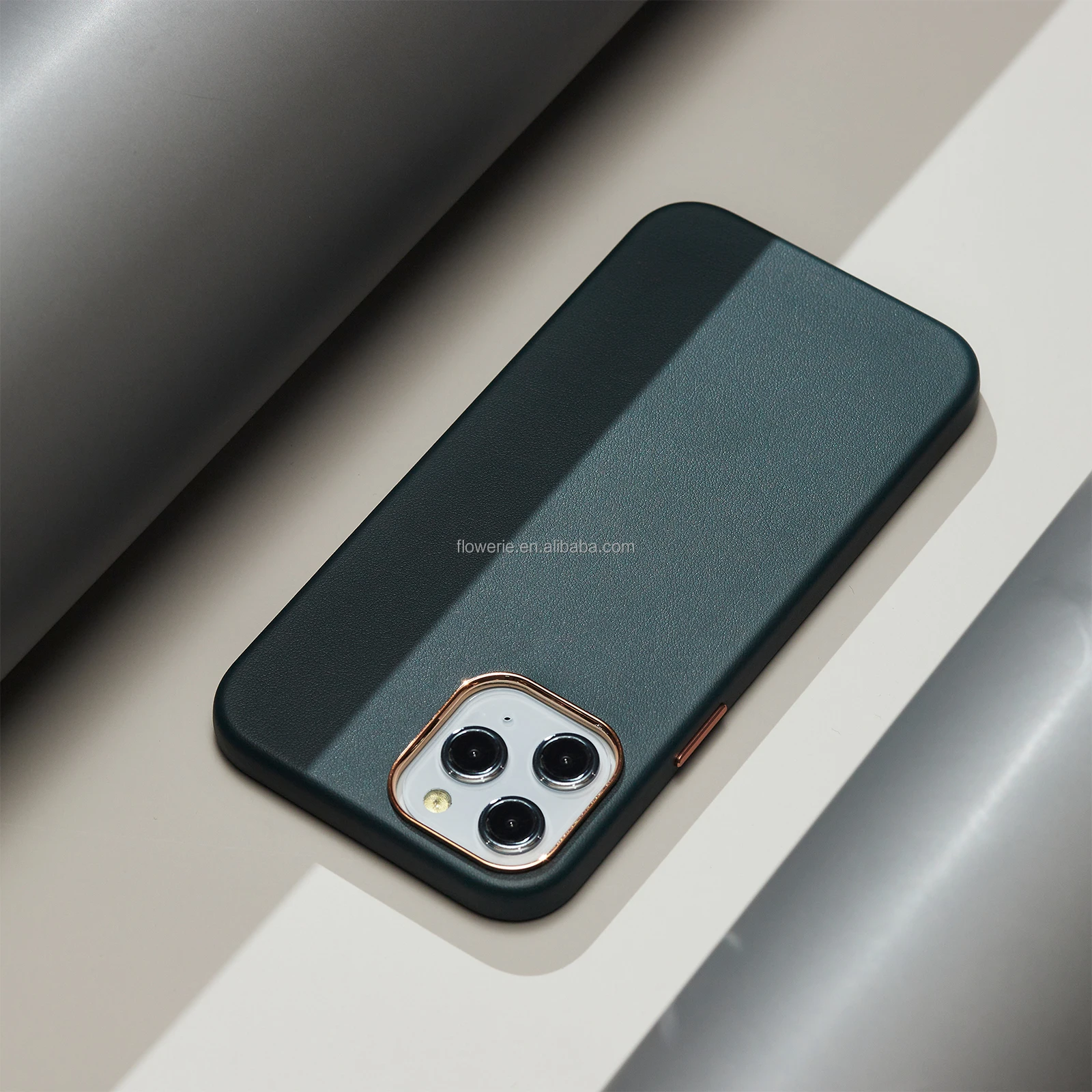 CUAP061 Customized logo Offical For iPhone Leather Case  Leather Phone Case Cover For iPhone 12 Leather Case with camera frame