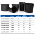 Square Pots Nursery UDWELLS Garden Round Square Plastic Flower Pots For Indoor Nursery Plants